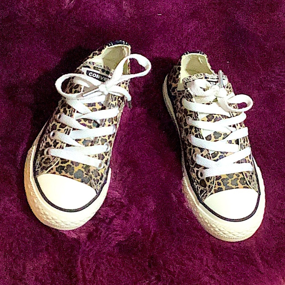 Leopard print converse